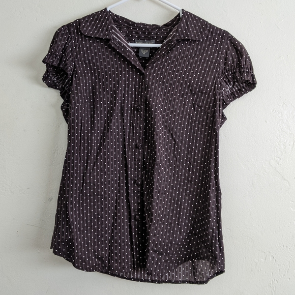 polkadot button down blouse - Picture 3 of 6
